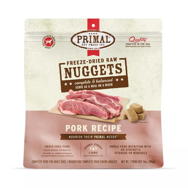 Primal Freeze-Dried Raw Nuggets Pork Dog Food