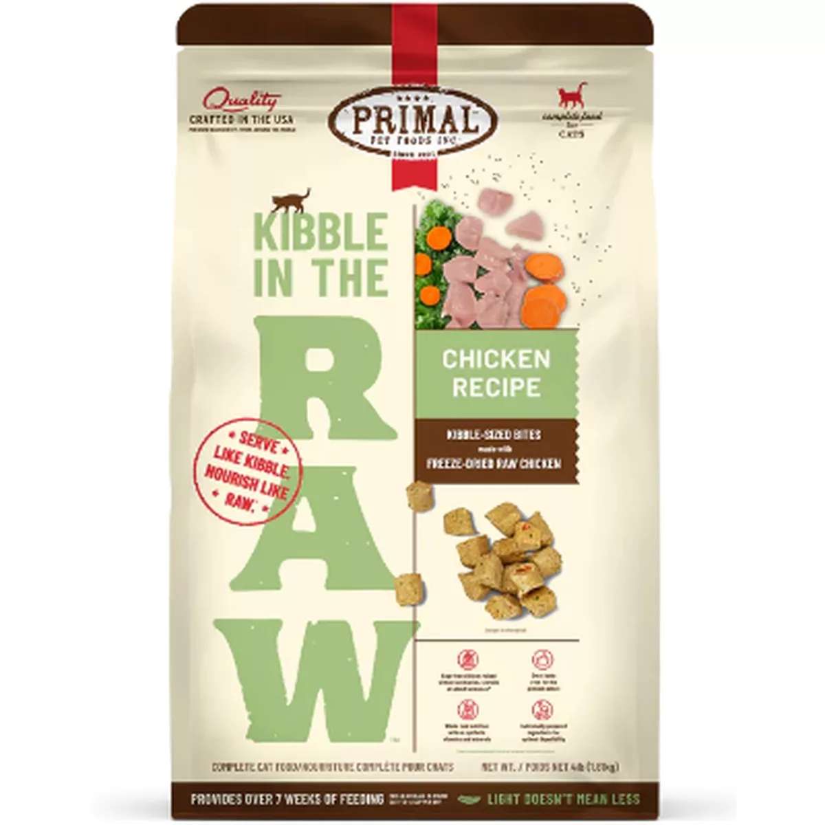 Primal Kibble in the Raw Chicken Cat Food