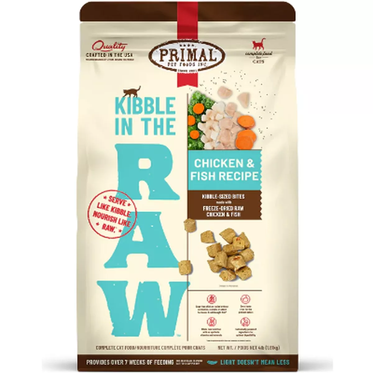 Primal Kibble in the Raw Chicken and Fish Cat Food