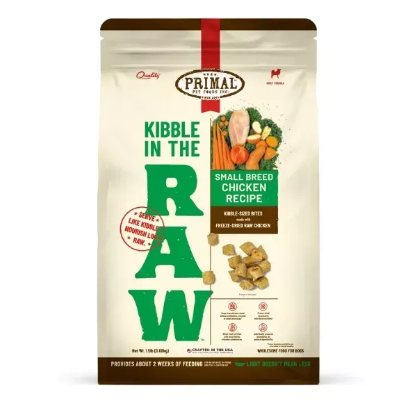 Primal Kibble In The Raw Small Breed Dog Food - Chicken Recipe