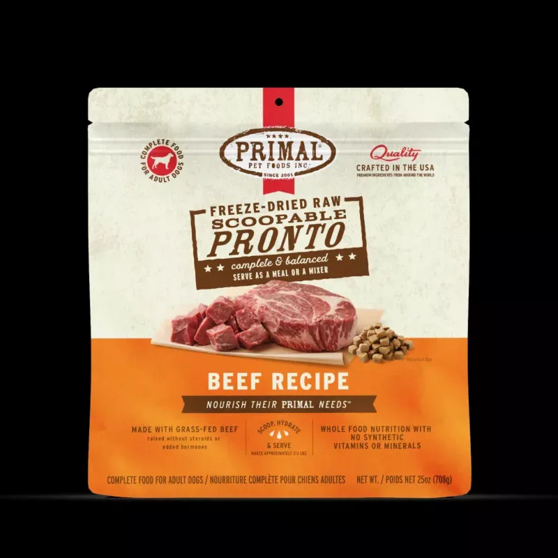 Primal Pronto Beef Formula Freeze-Dried Dog Food
