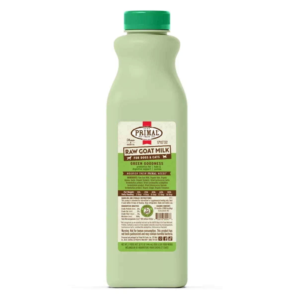 Primal Raw Goat Milk - Green Goodness Recipe