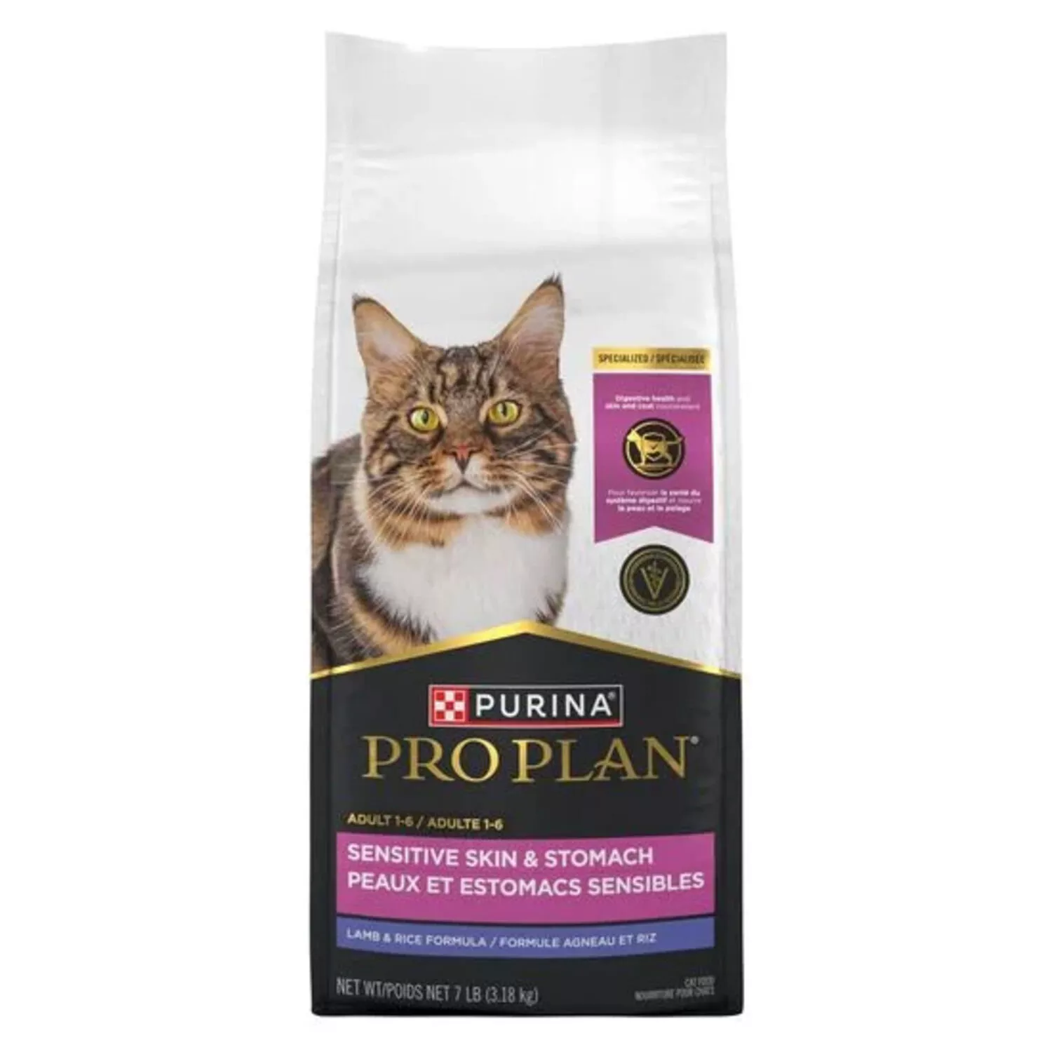 Pro Plan, Sensitive Skin & Stomach - Lamb & Rice - Dry Cat Food