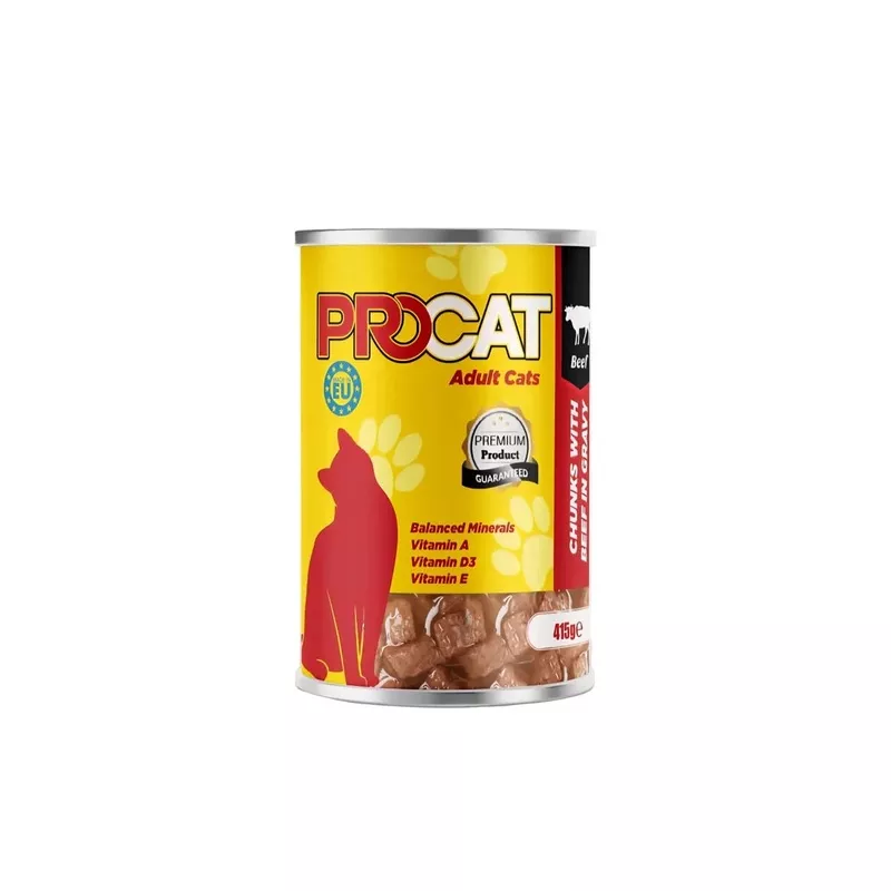 ProCat Wet Food Pate Adult with BeefCan 415 gm