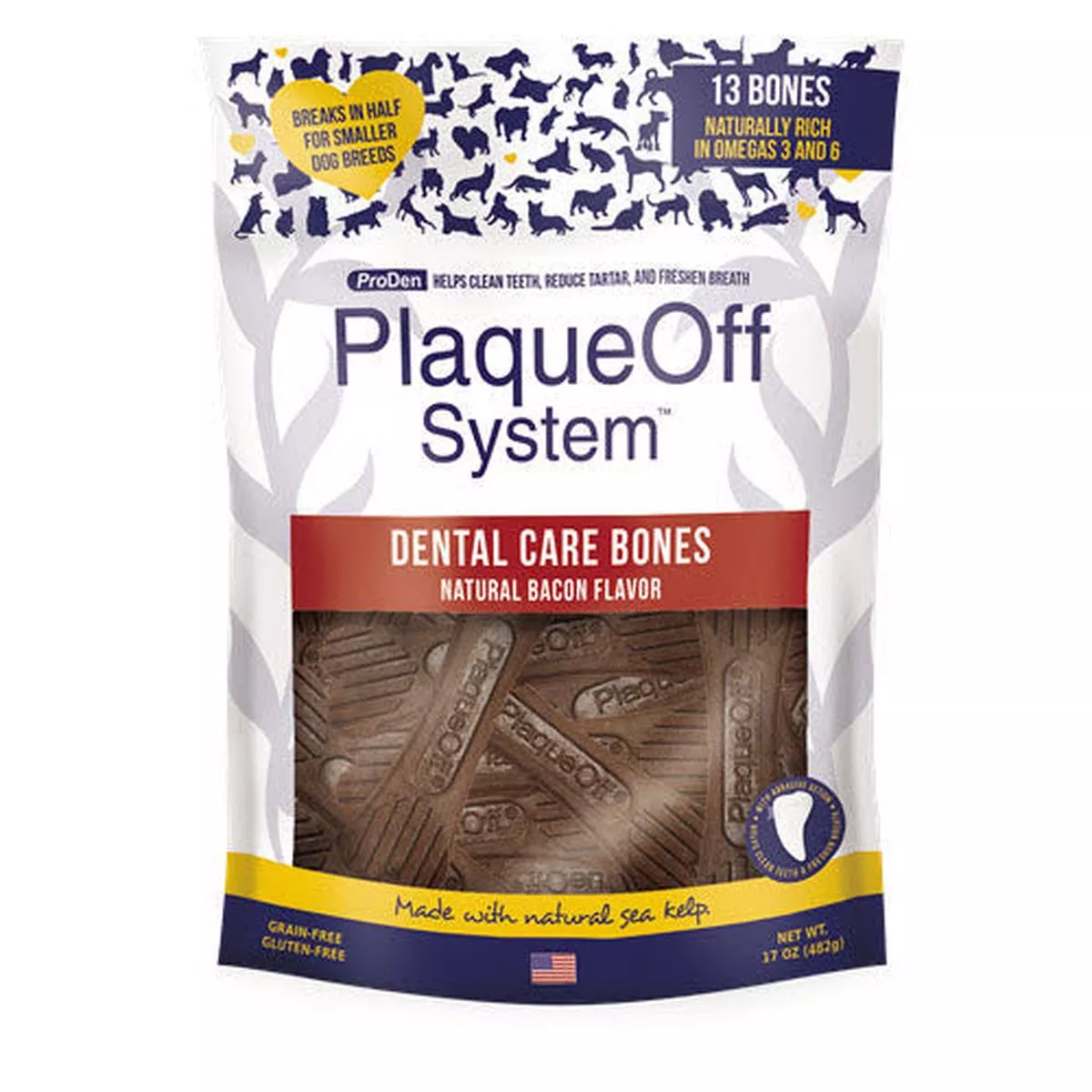 ProDen PlaqueOff Bacon Dental Bones