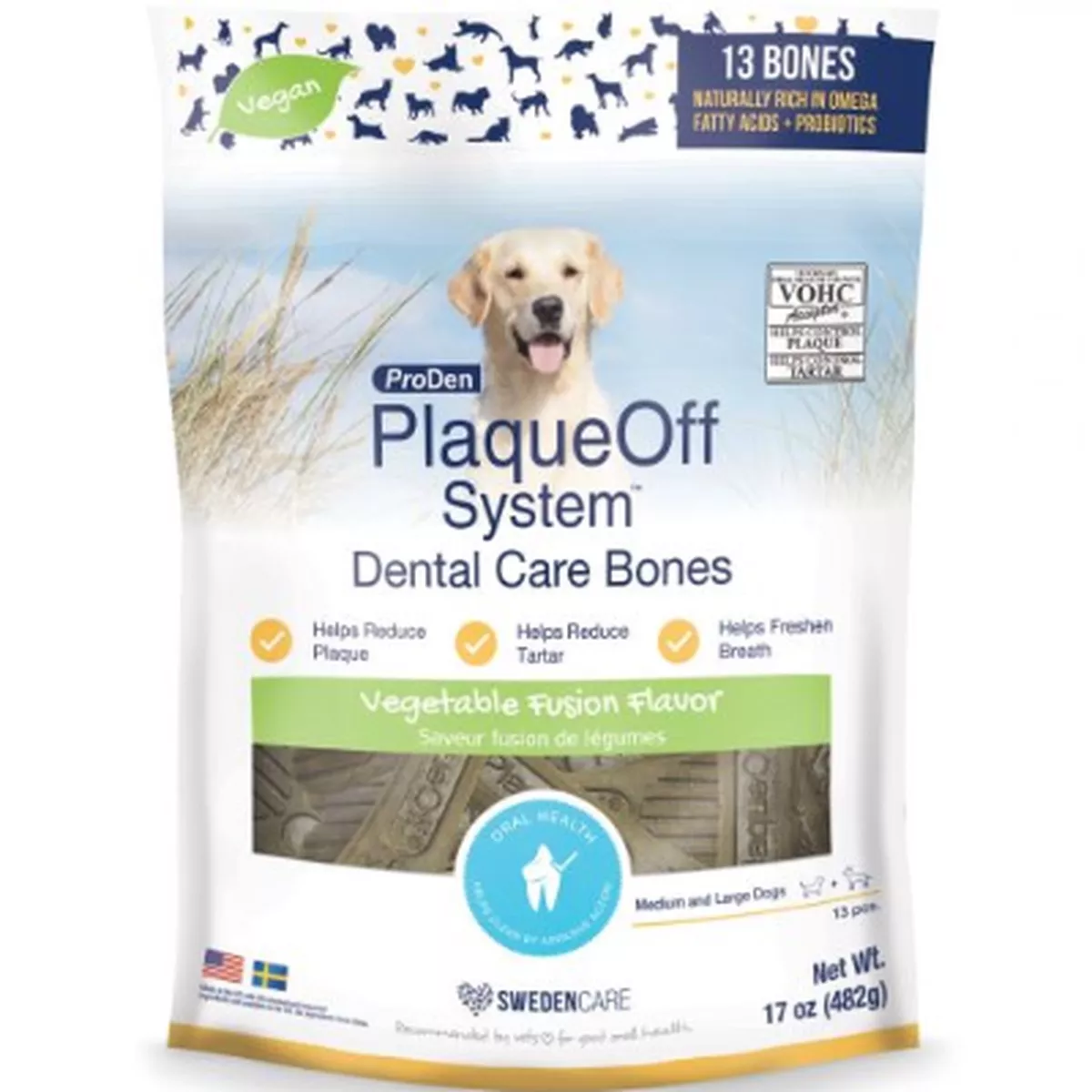 ProDen PlaqueOff Vegetable Fusion Dental Care Dog Bones