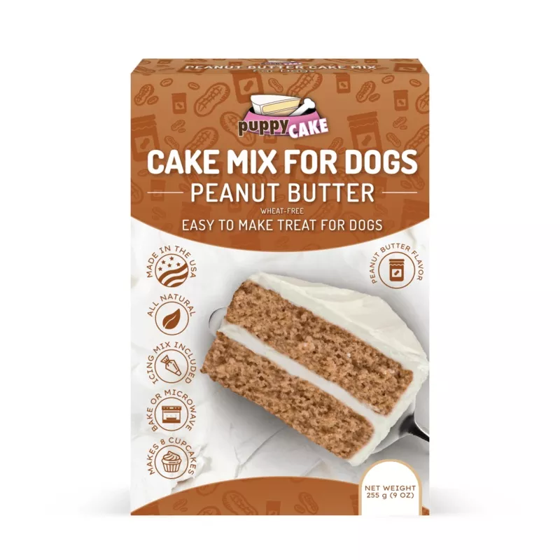 Puppy Cake Peanut Butter Cake Mix 9-Oz, Dog Treat