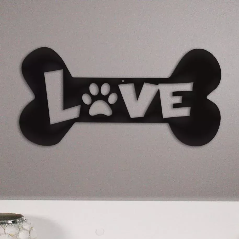 Puppy Love - Metal Wall Art/Décor