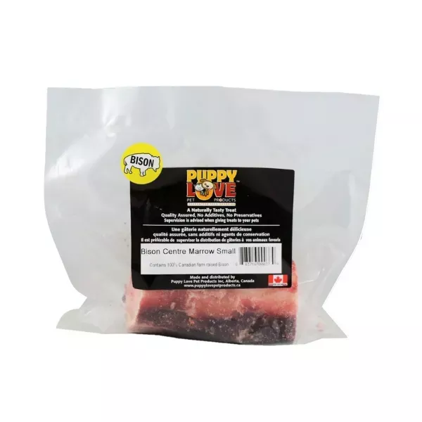Puppy Love Raw Dog Bones - Small Bison Centre Marrow