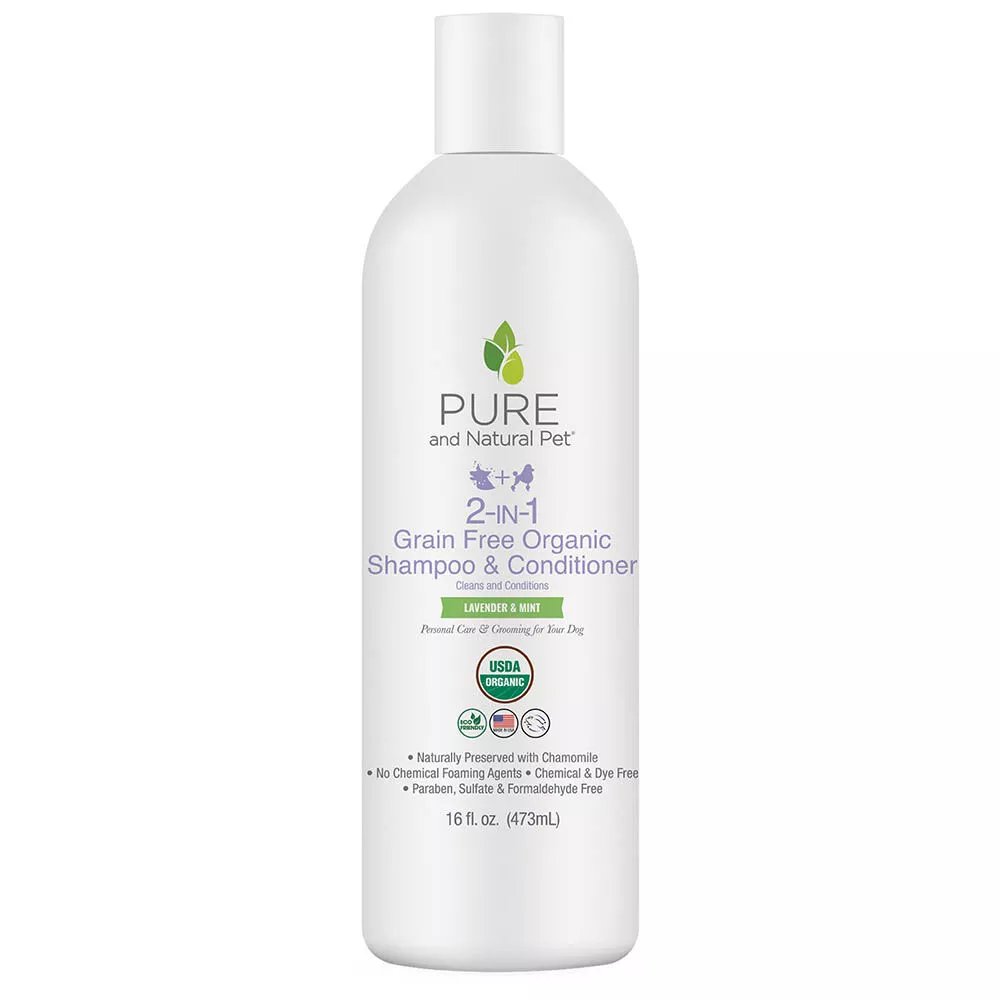 Pure and Natural Pet, 2-IN-1 Grain Free Organic Shampoo and Conditioner - 16 oz