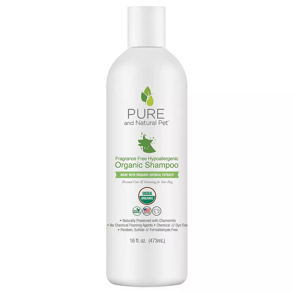 Pure and Natural Pet, Fragrance Free Hypoallergenic Organic Shampoo - 16 oz