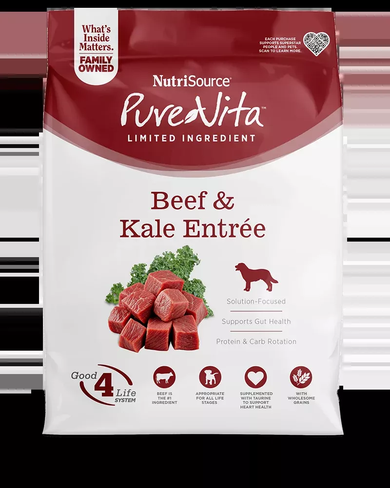 Pure Vita Beef & Kale Dry Dog Food