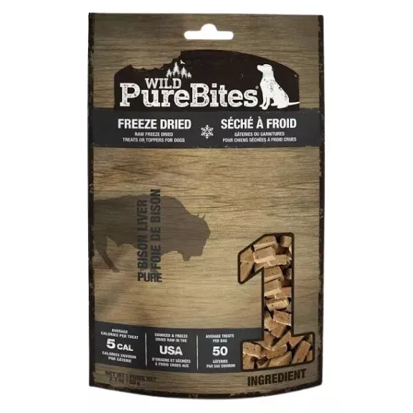 Purebites Wild Freeze Dried Treats - Bison Liver