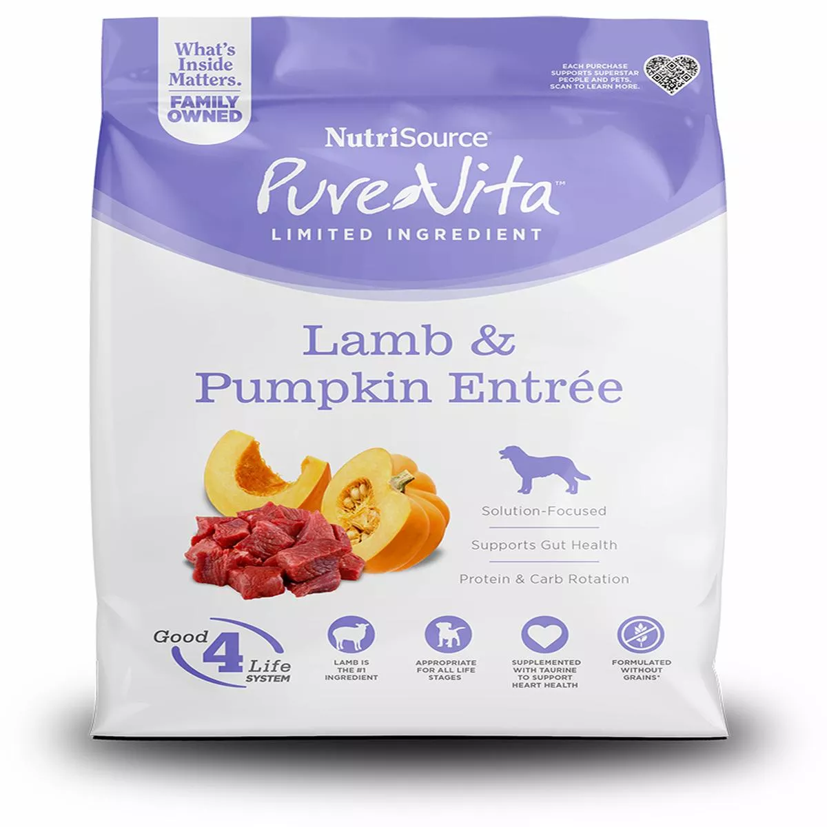 PureVita Lamb & Pumpkin Entre Limited Ingredient Dog Food