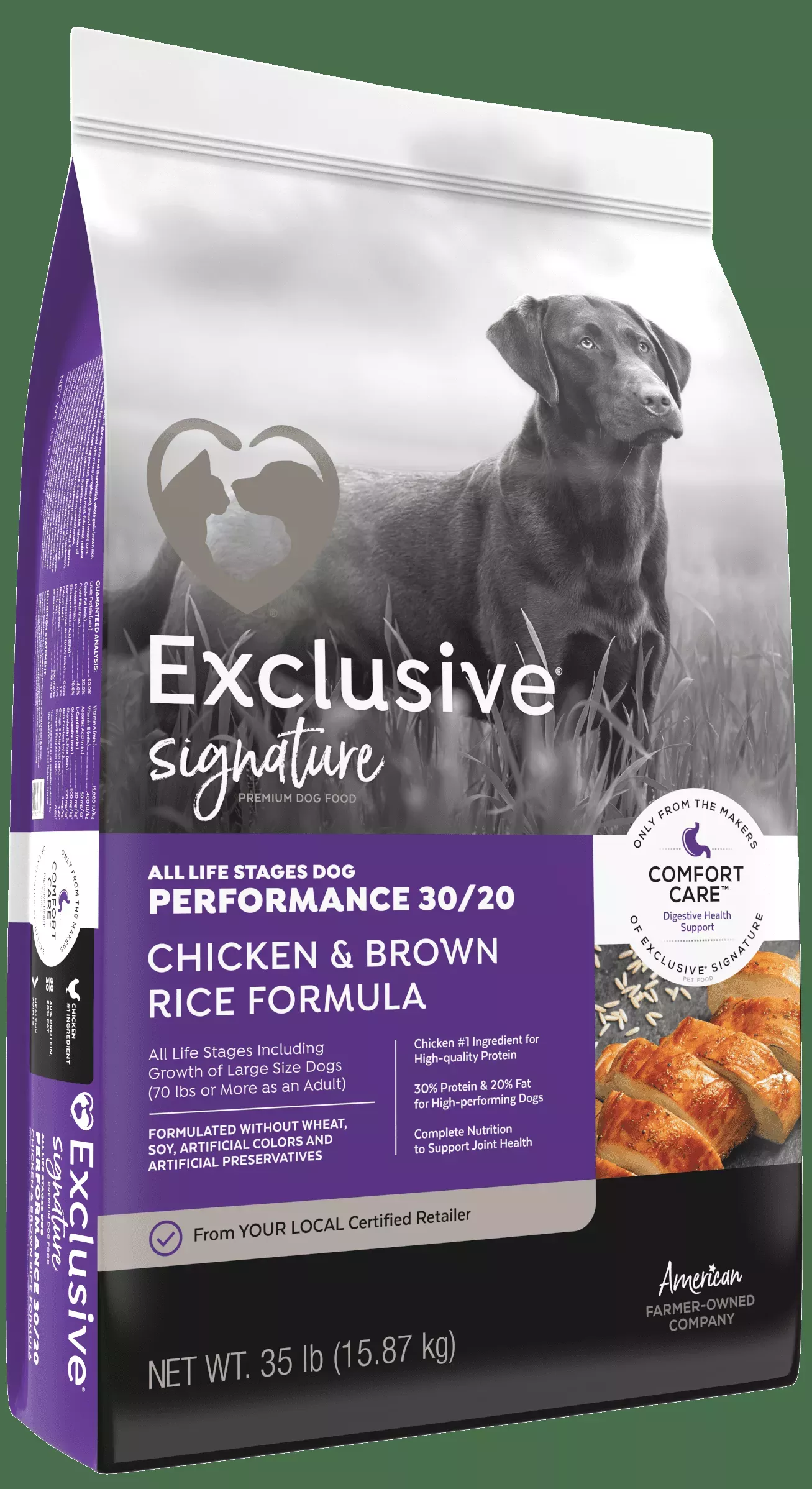 Purina, Exclusive, Chicken & Rice Performance, 35 lbs.