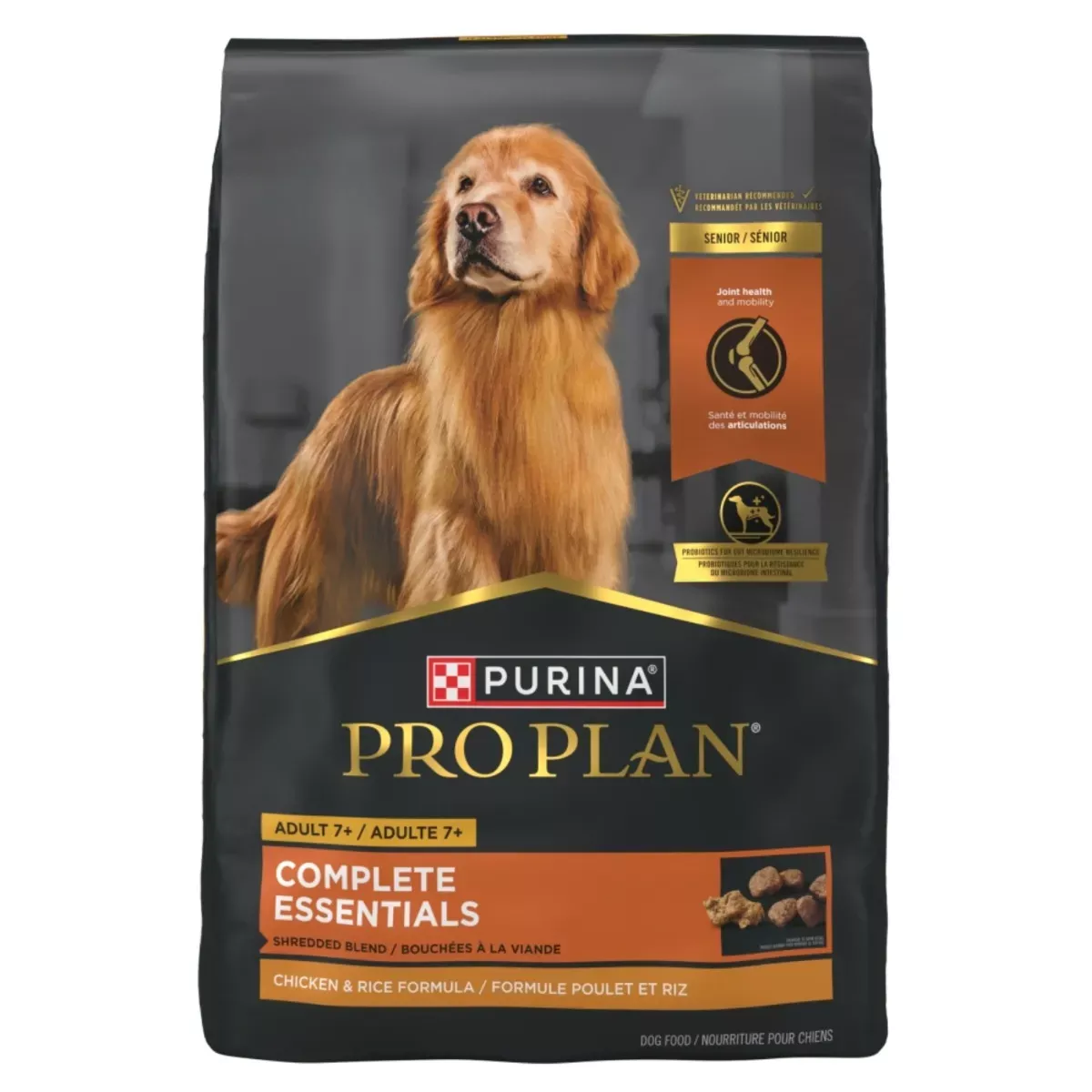 Purina Pro Plan Complete Essentials Shredded Blend Senior Dog Food – Chicken & Rice Formula