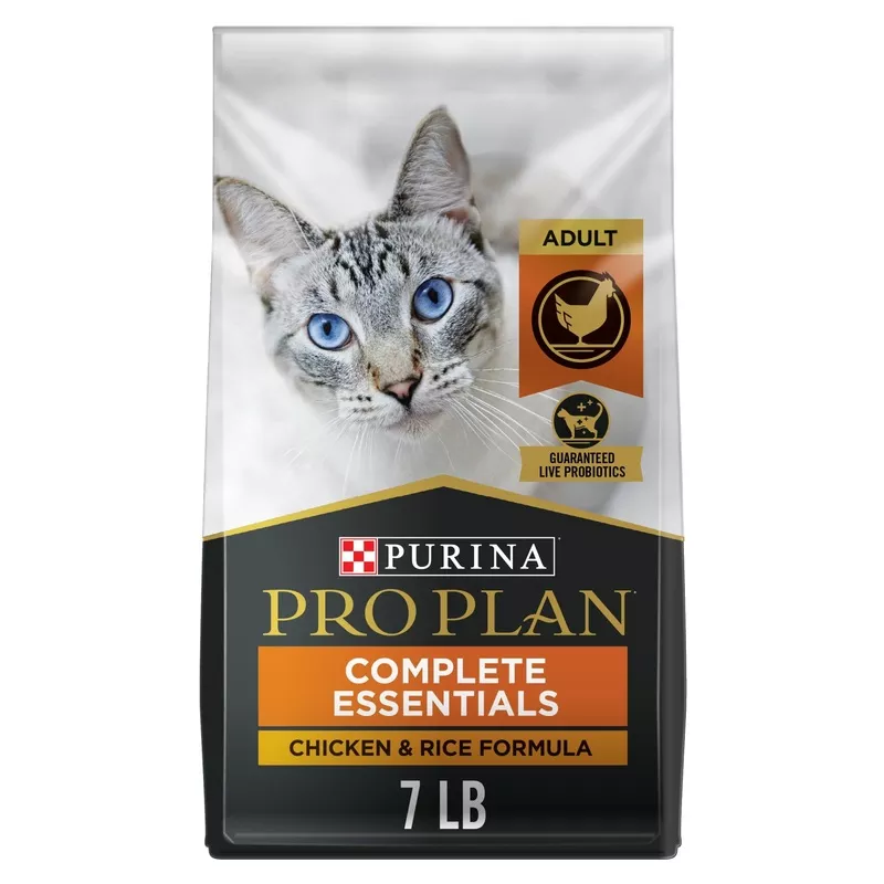 Purina Pro Plan High Protein Cat Food With Probiotics for CatsChicken and Rice Formula7 lb. Bag