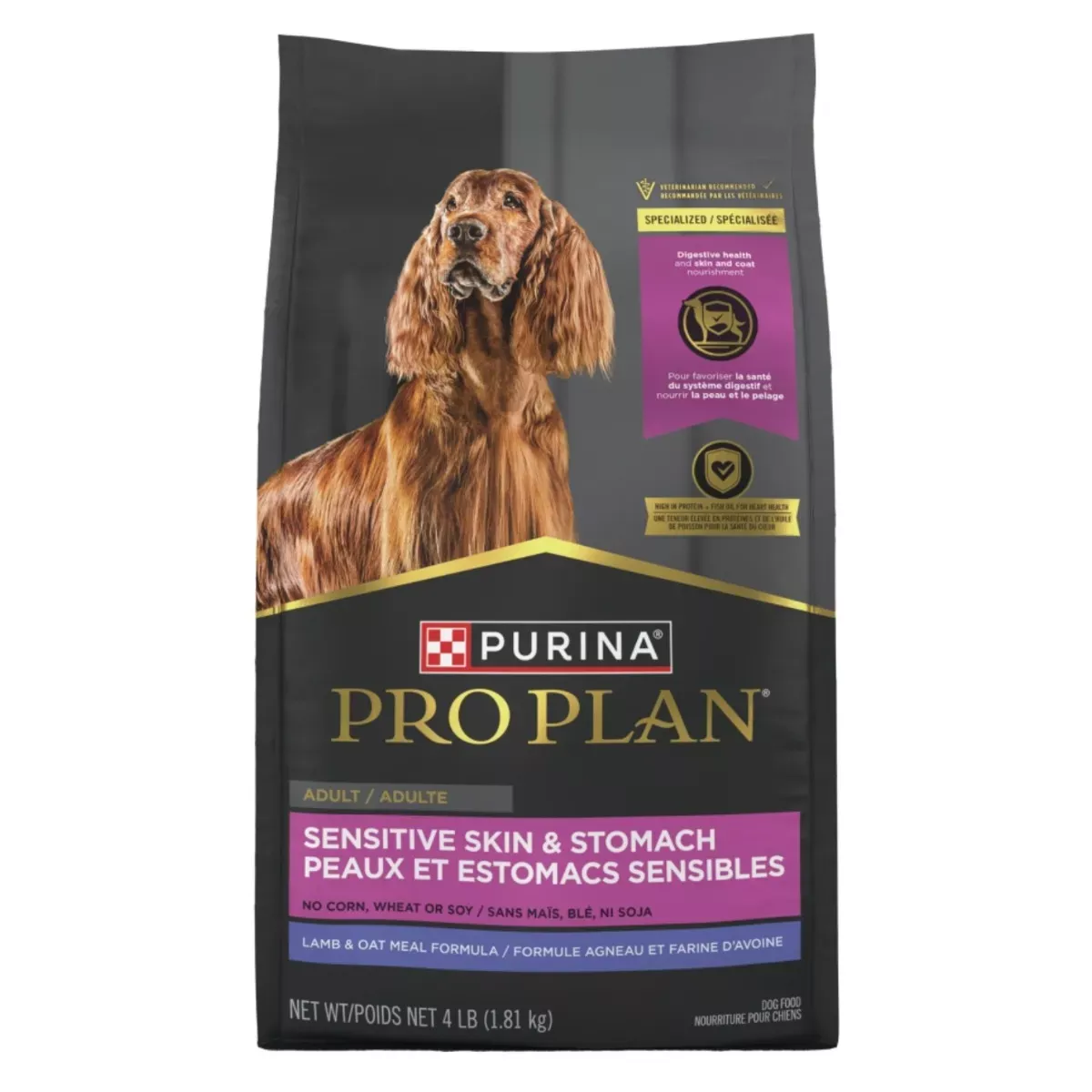 Purina Pro Plan Sensitive Skin & Stomach Dog Food – Lamb & Oat Meal Formula