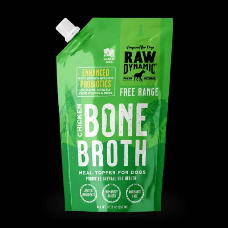Raw Dynamic Frozen Chicken Bone Broth with Probiotics 12 oz