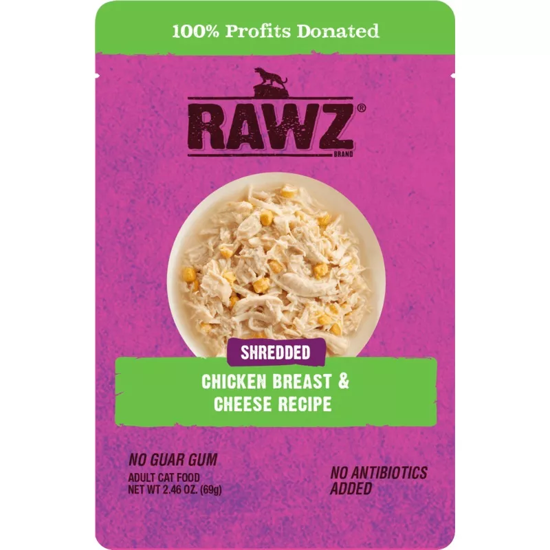 RAWZ Shredded Chicken and Cheese Recipe 2.46-oz, Wet Cat Food
