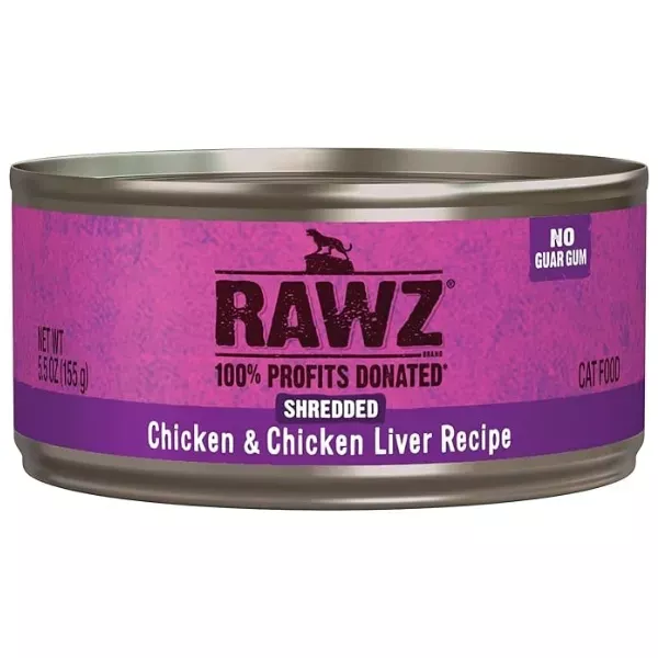 RAWZ Shredded Chicken & Chicken Liver Recipe for Cats