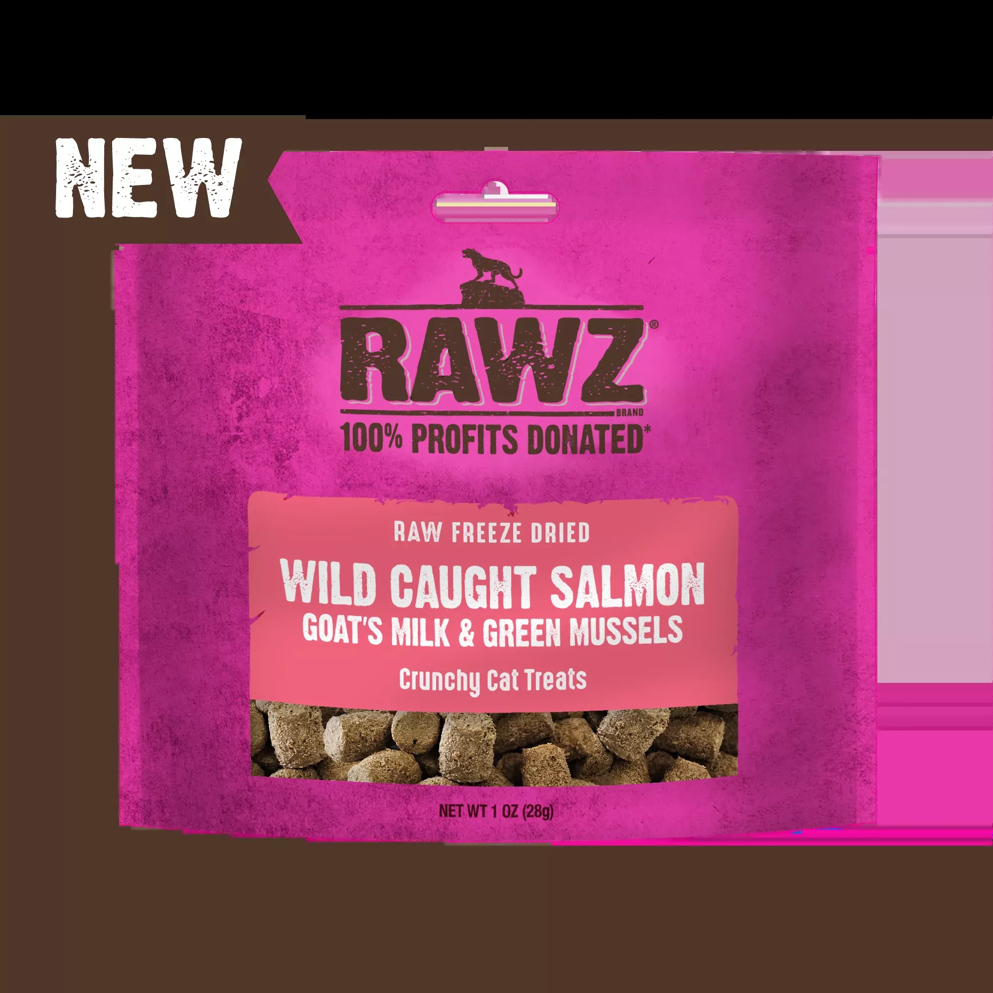 Rawz Wild Caught Salmon Goats Milk and Green Mussels Cat Treats 1oz
