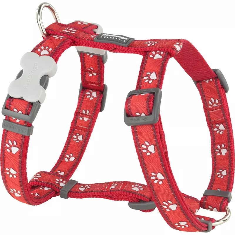 Red Dingo Dog H-Harness Design Desert Paws Red