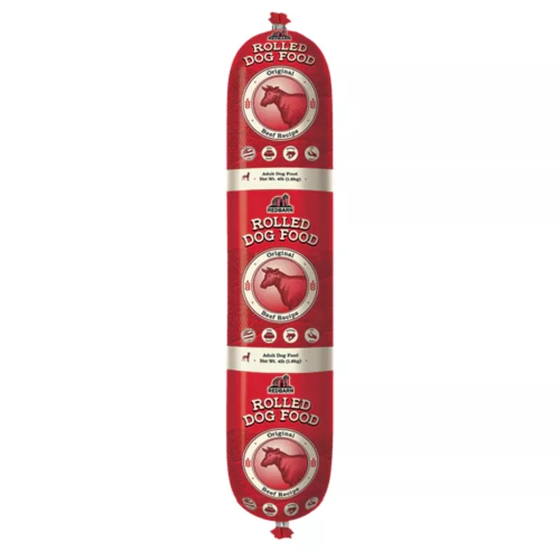 Redbarn Beef Recipe Rolled Dog Food, 4-lb Roll