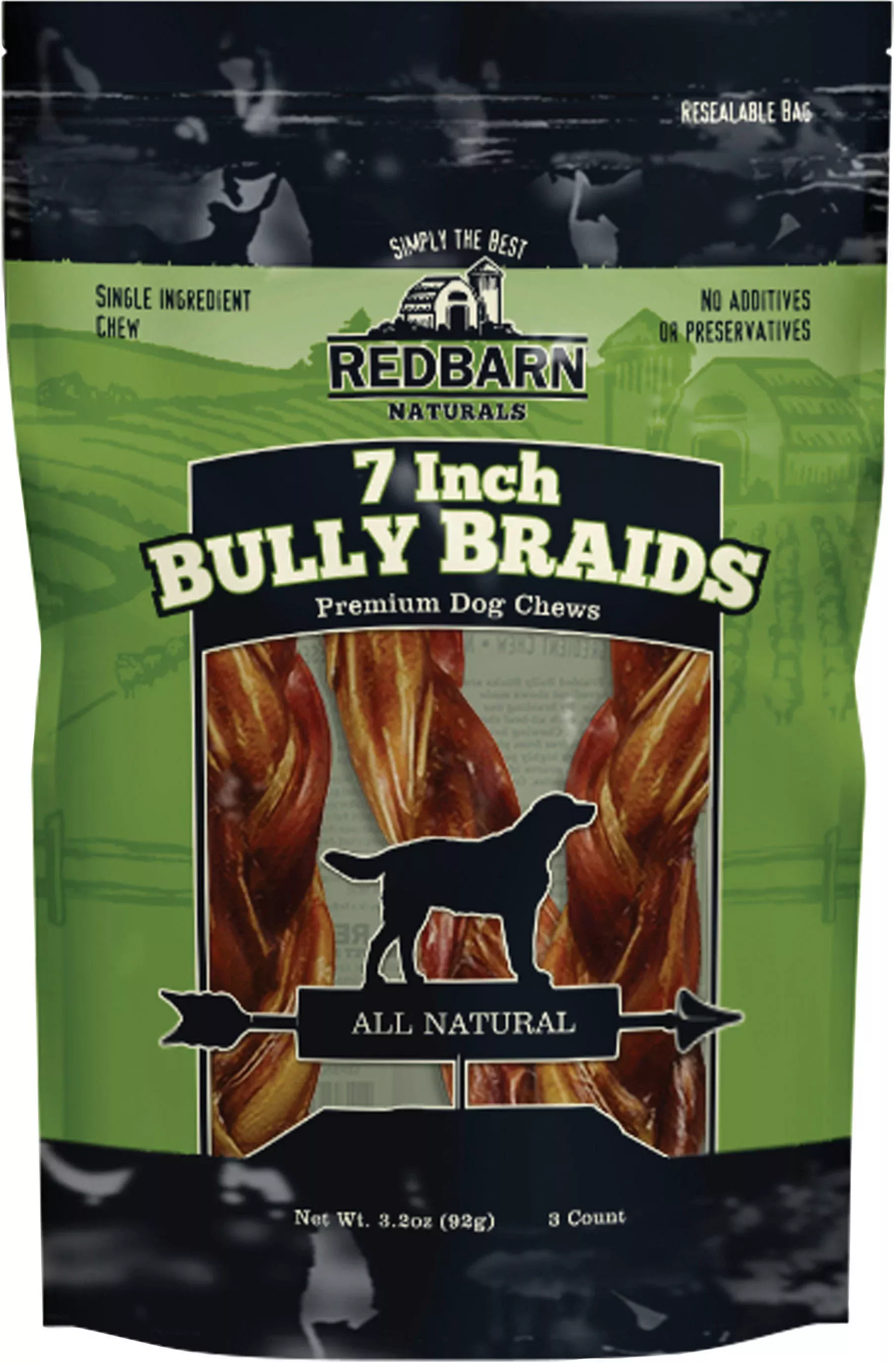 Redbarn Naturals Braided Bully Sticks Bagged