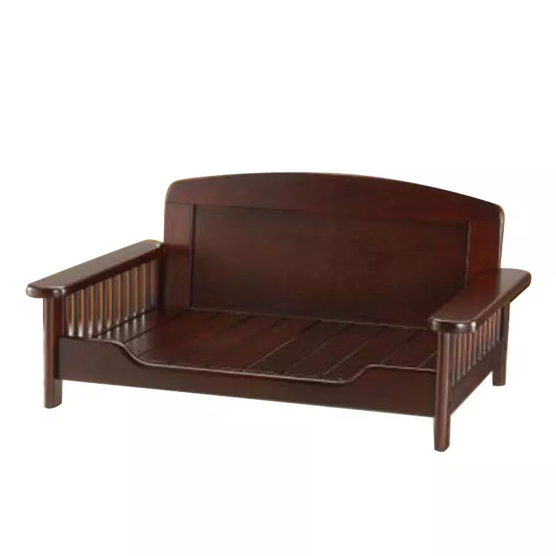 Richell Dark Brown Elegant Wooden Pet Bed