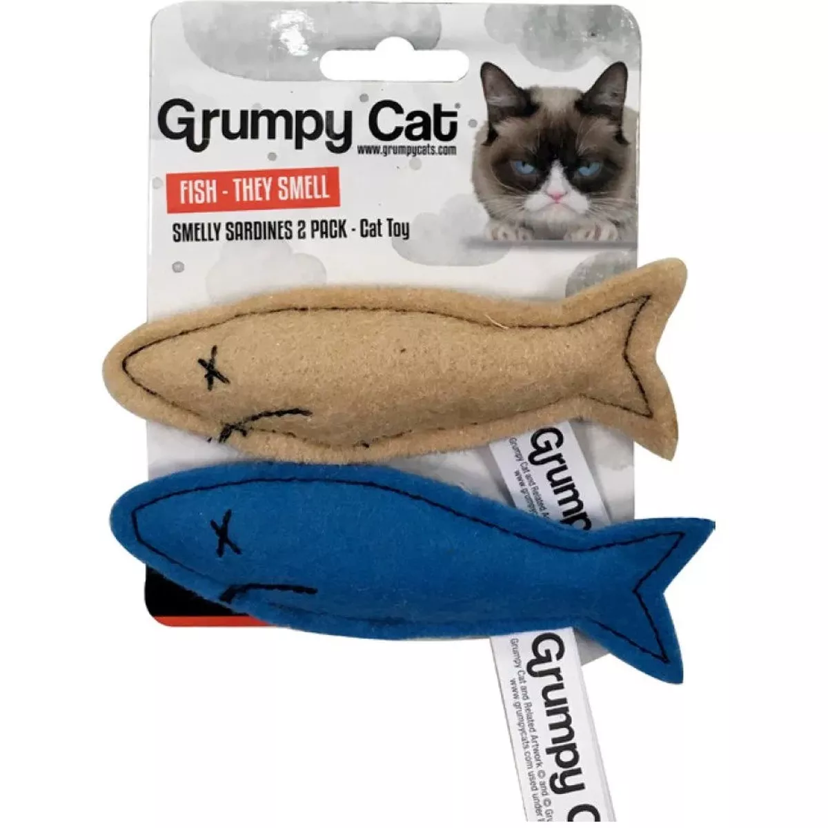 Rosewood Cat Toy Grumpy Smelly Sardines 2Pc
