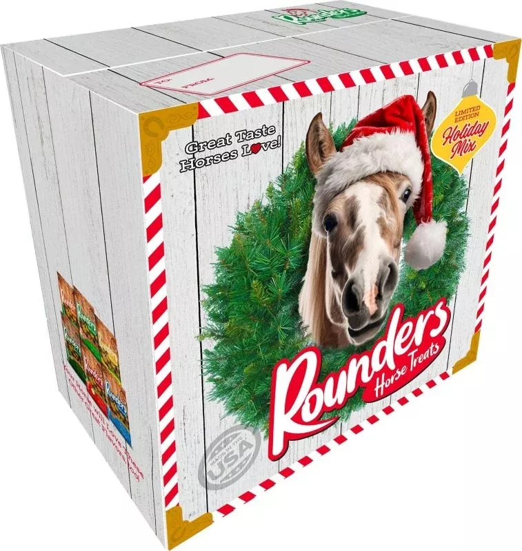Rounders Holiday Horse Treats Gift Box