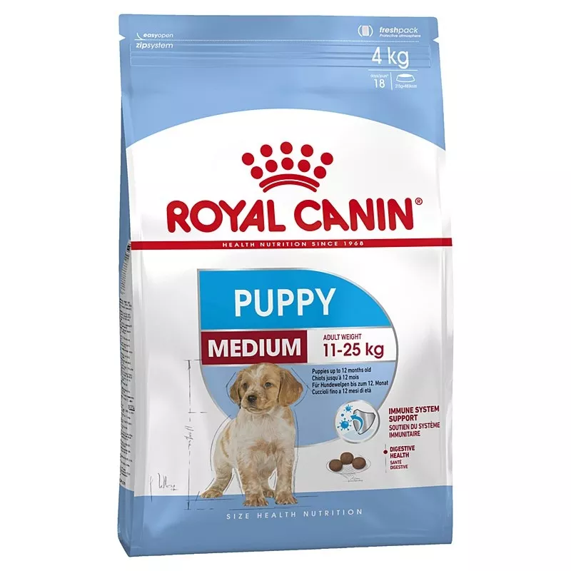 Royal Canin Medium Puppy Dry Food (15KG/4KG)