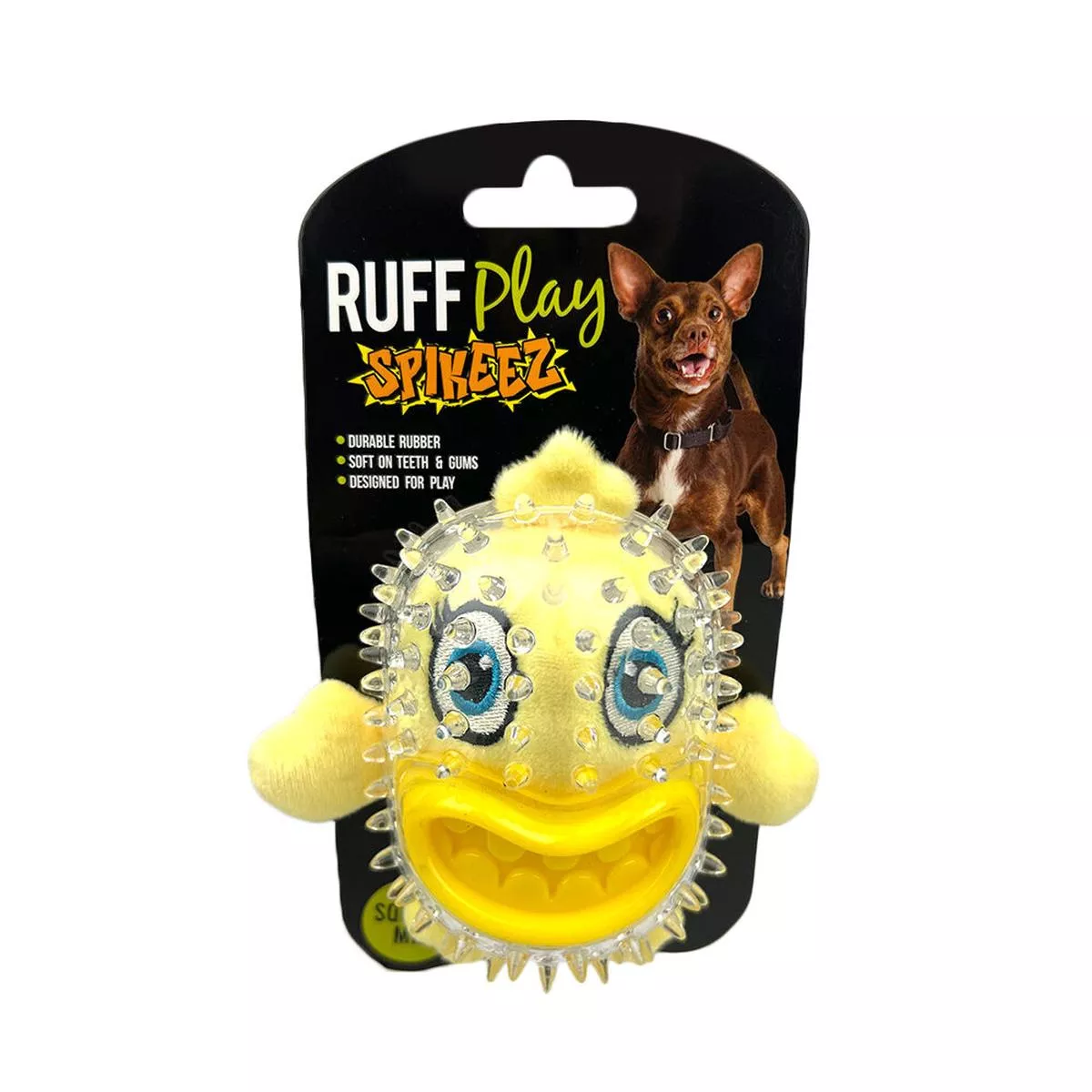 Ruff Play Dog Toy Big Teeth Capsule Chicken