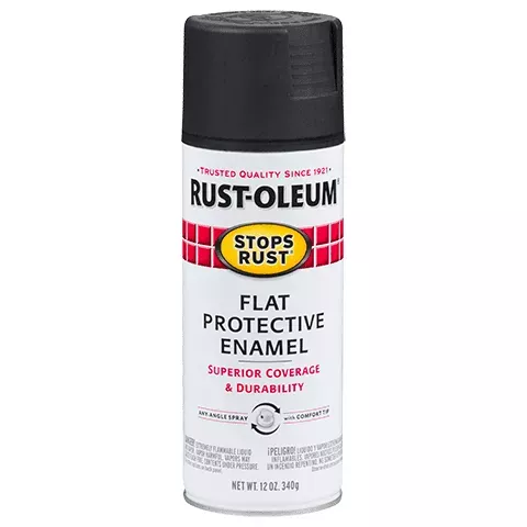 Rust-Oleum, Stop Rust Spray Paint, Flat Black