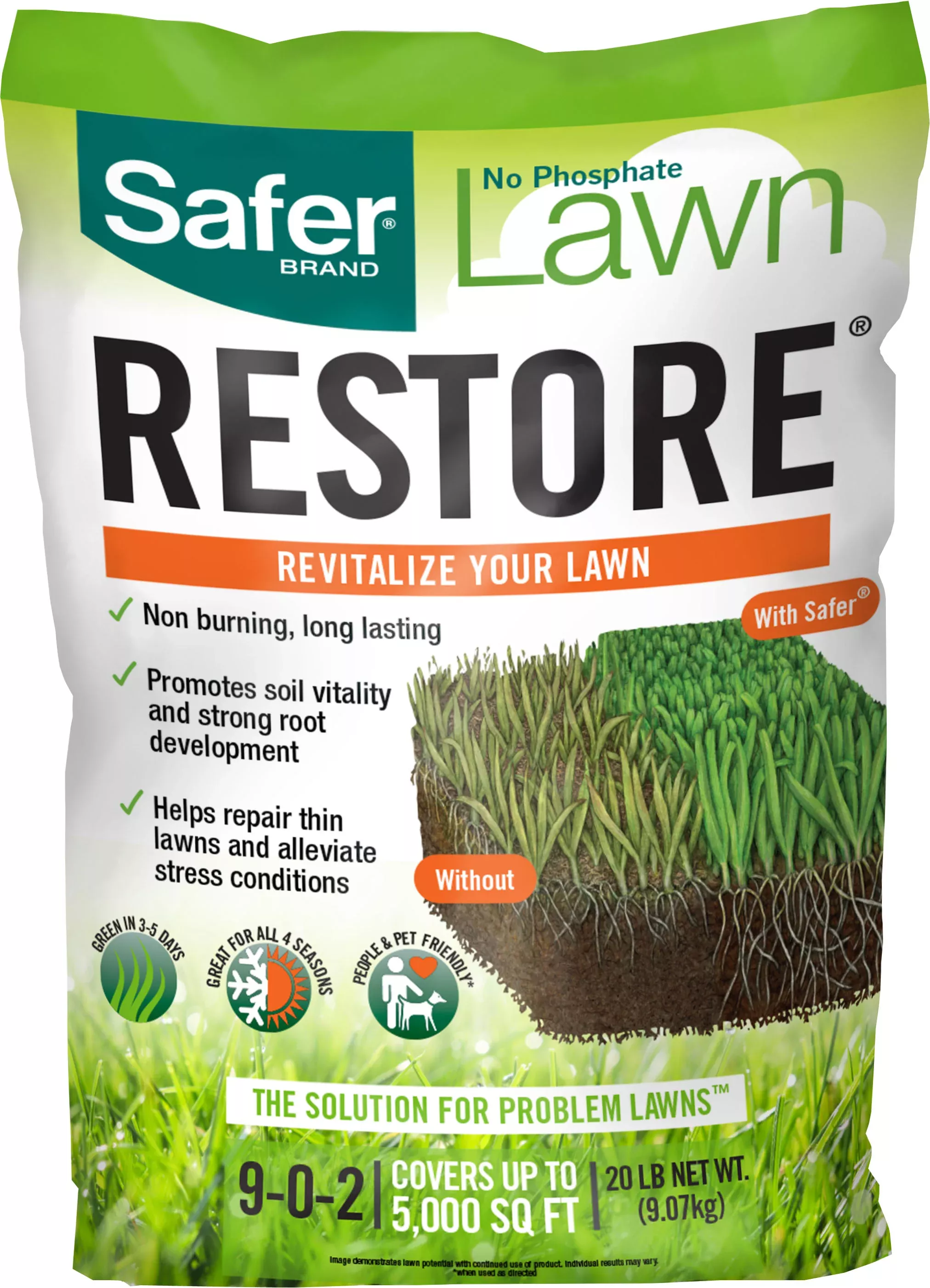 Safer No Phosphate Lawn Restore