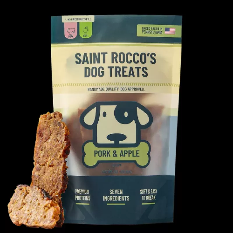 Saint Roccos Backyard BBQ Pork And Apple Soft Baked Dog Treat