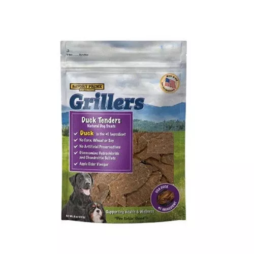 Savory Prime, Girllers Jerky Tenders Dog Treats Duck, 1 Count / 8 Oz (Strip)