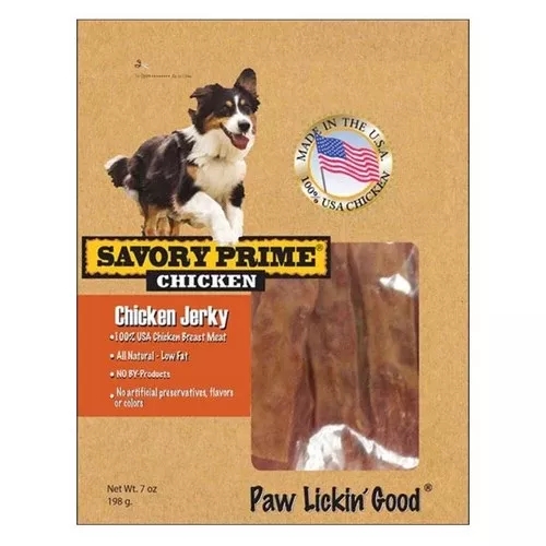 Savory Prime, USA Natural Jerky Dog Treats Chicken, 1 Count / 7 Oz (Strip)