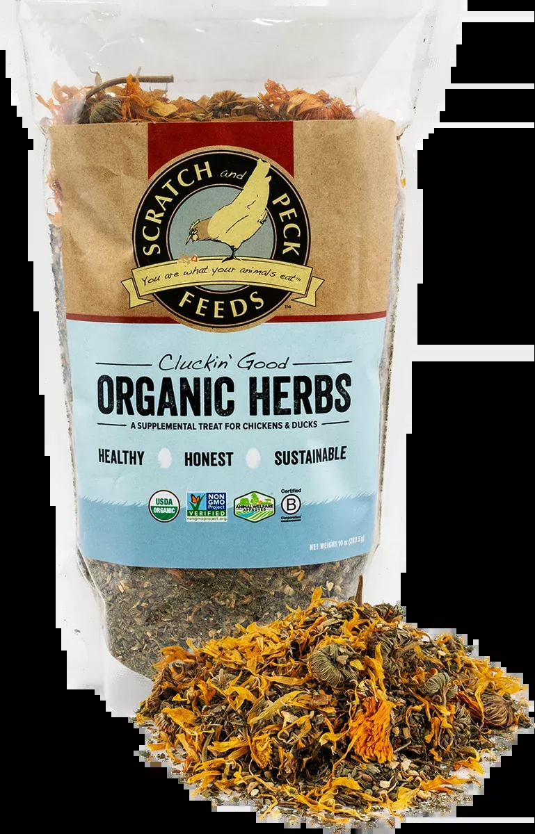 Scratch and Peck Feeds Cluckin’ Good Organic Herbs