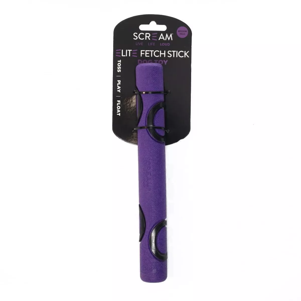 Scream Elite Fetch Stick Loud Purple & Black - Medium