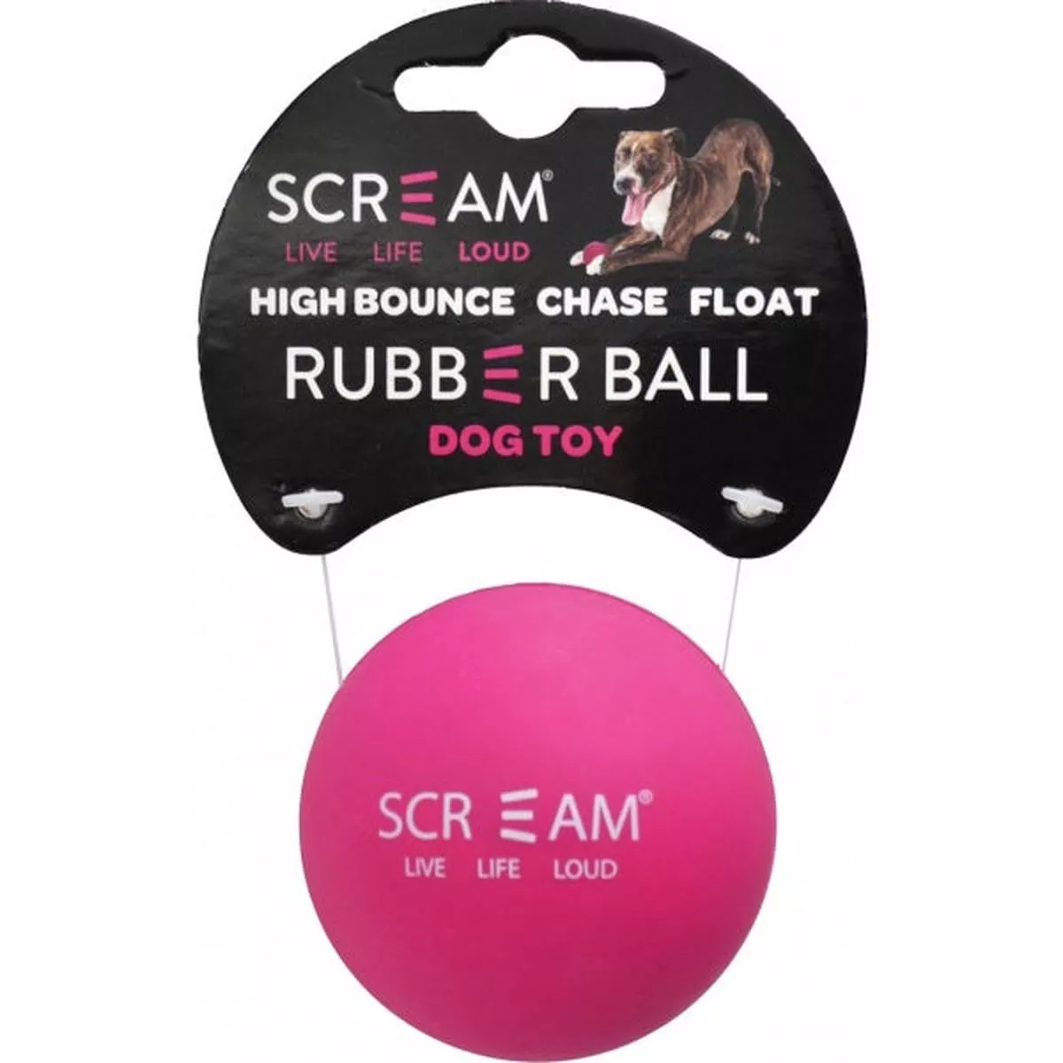 Scream Rubber Ball Dog Toy