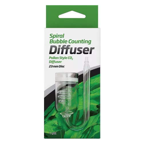 Seachem, Seachem Laboratories Pollen Style CO2 Spiral Bubble Counting Diffuser, Clear, 1 Each/30 mm