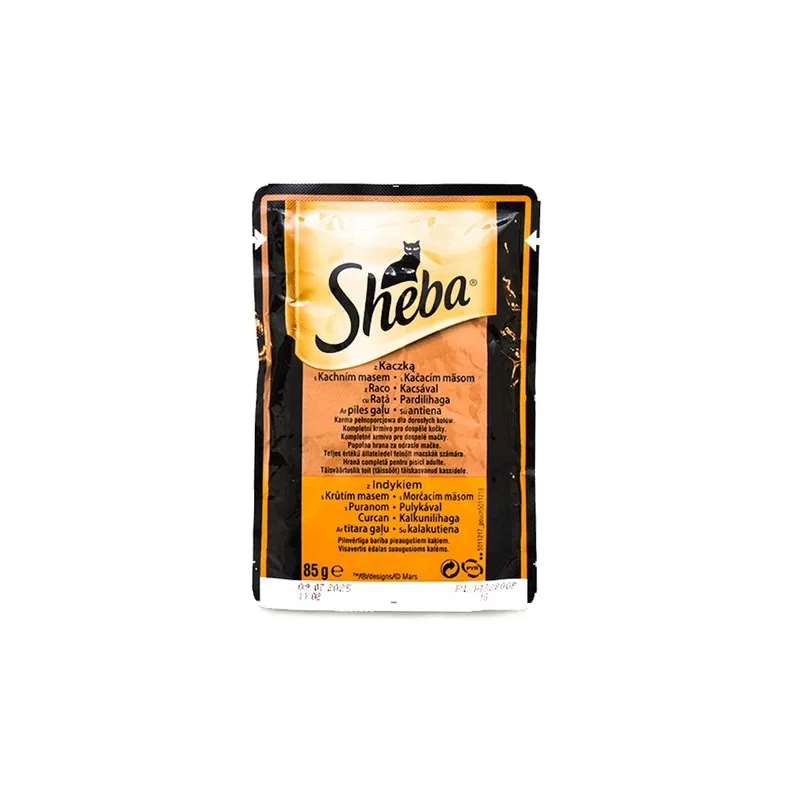 Sheba Cat Wet Food Pouch With Duck & turkey 85g
