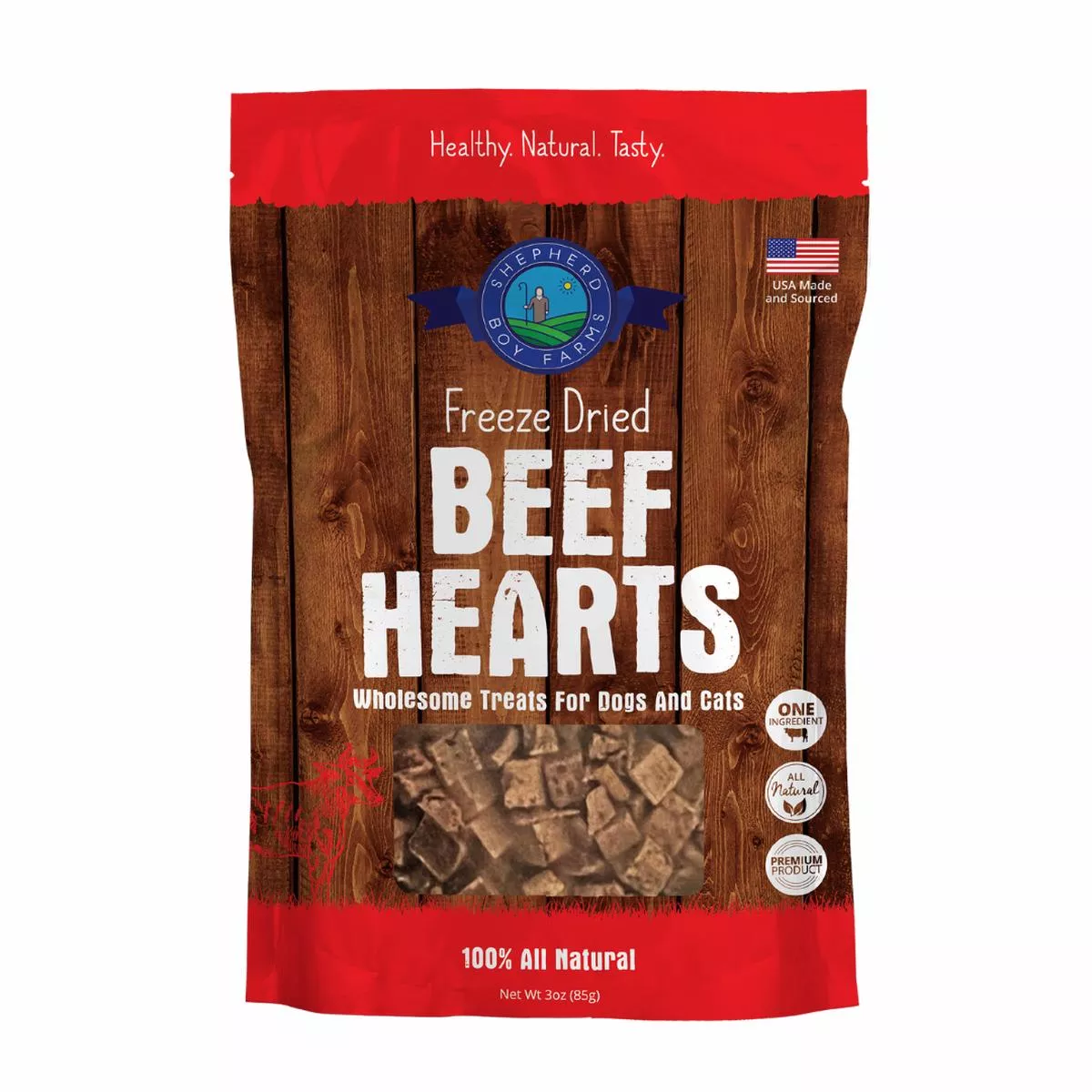 Shepherd Boy Farms Beef Hearts Freeze Dried Treats