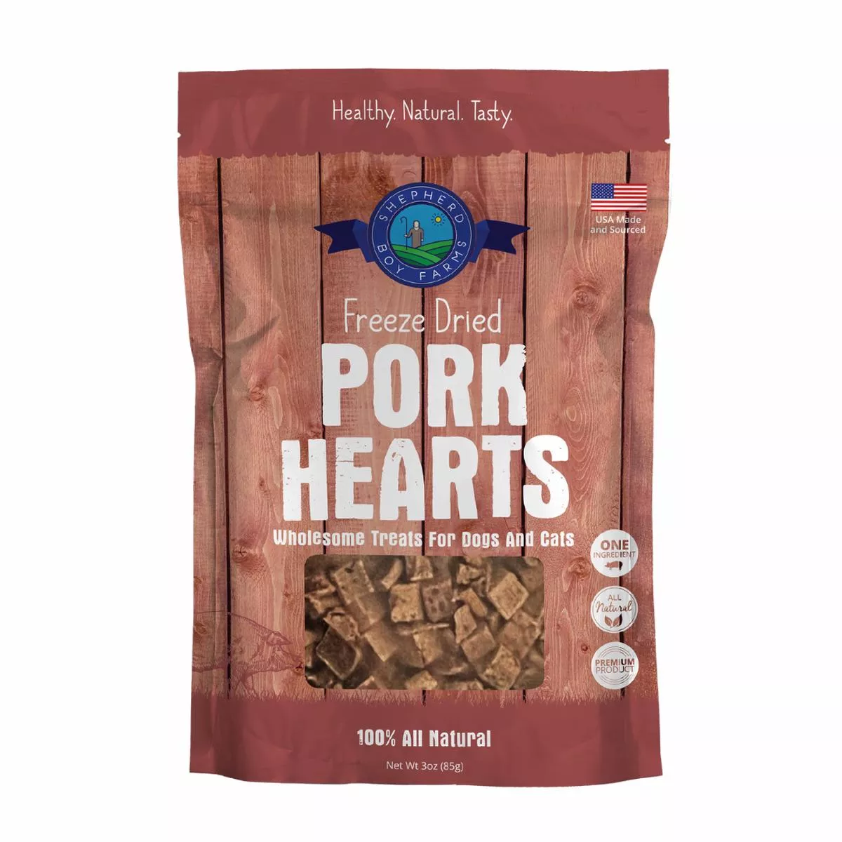Shepherd Boy Farms Freeze Dried Pork Hearts Treats