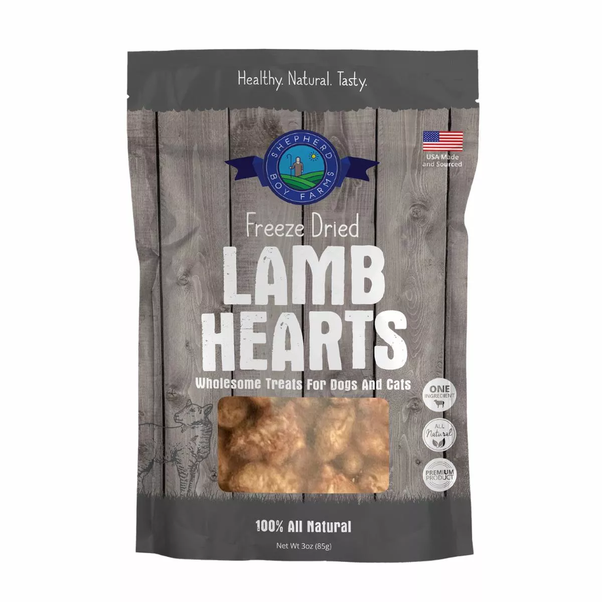 Shepherd Boy Farms Lamb Hearts Freeze Dried Treats