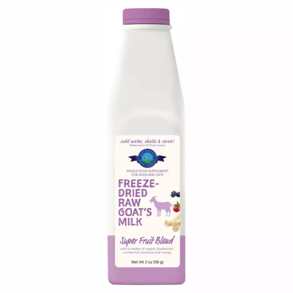 Shepherd Boy Farms Raw Goat's Milk Super Fruit Freeze-Dried Dog & Cat Food