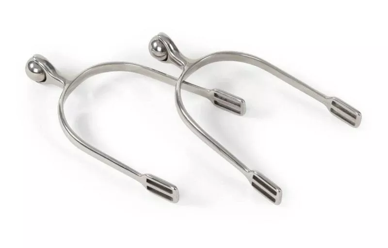 Shires Ladies Roller Ball Spurs Black/White