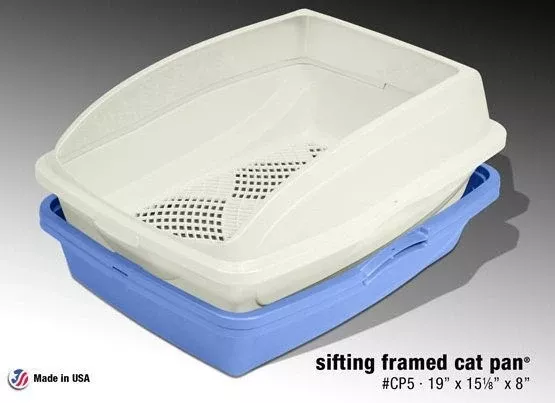 Sifting Cat Litter Pan With Frame 19x15 1/8x8